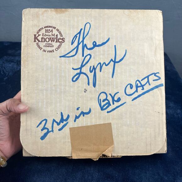 1989 "The Lynx" by Lee Cable Plate 3rd Issue Bradford Exchange Certificate & Box - Picture 8 of 13